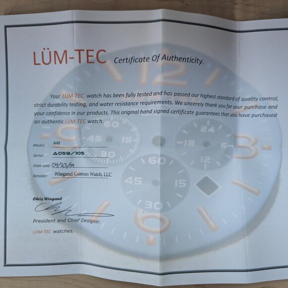 LUM-TEC M1 Chronograph - Picture 6 of 10
